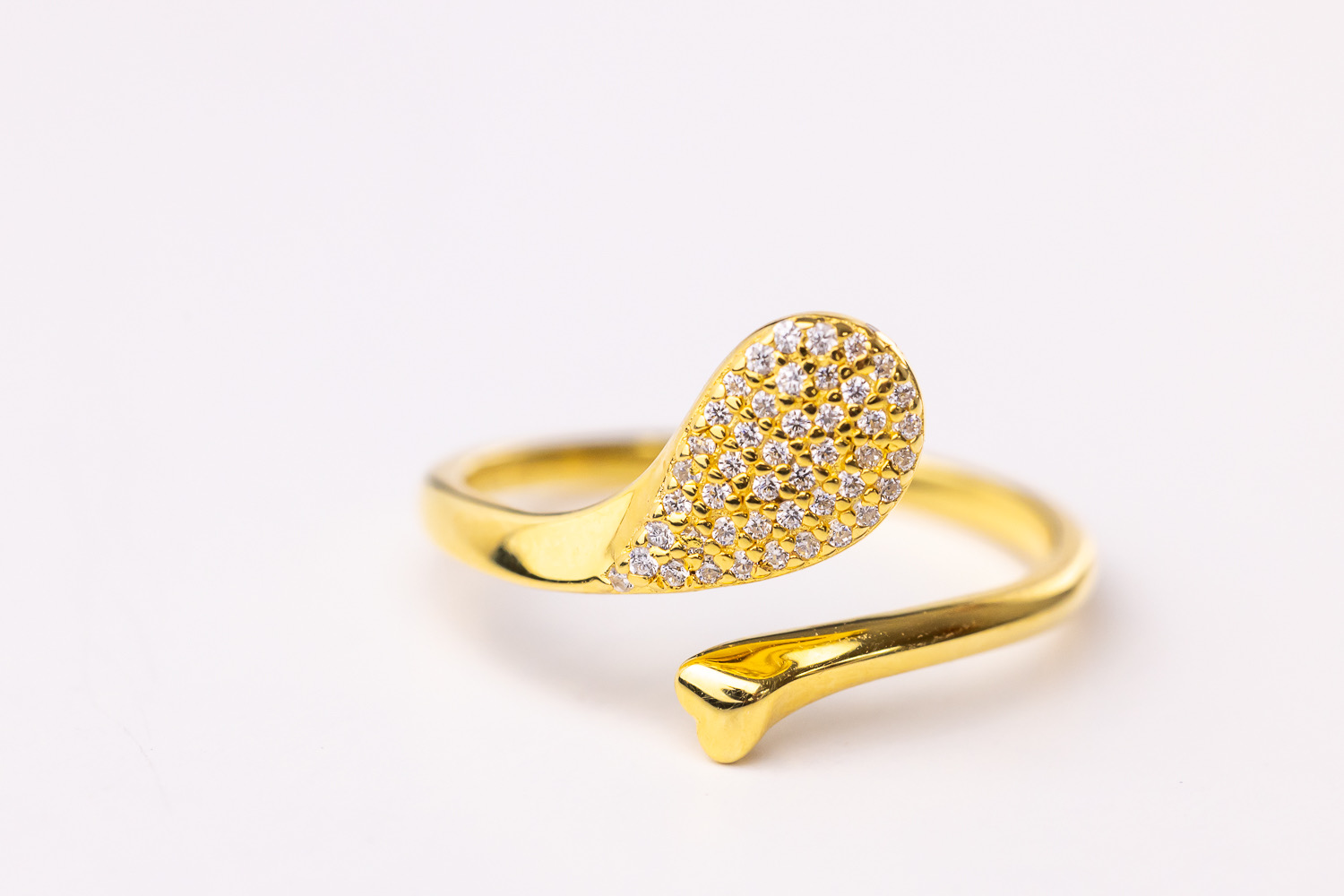 The "Open Heart Ring" on a white background.